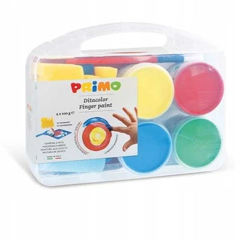 Dažai piešimui pirštais Primo, 4 spalv.