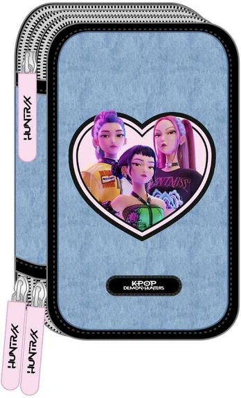 Safta Demon Hunters Kpop Huntrix triple pencil case 37pcs