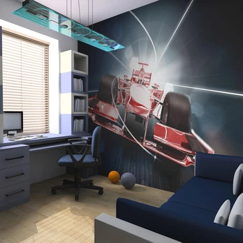 Artgeist Fototapetas - Speed and dynamics of Formula 1