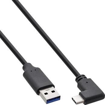 Kabelis USB InLine USB-A - USB-C 1 m Juodas (35711W)