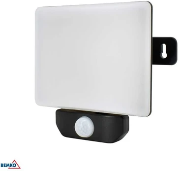 Bemko 30W LED prožektorius su judesio davikliu LFX, juodas, 4000K, IP65