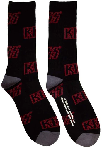 Rock Kojinės Kiss Logo Pattern