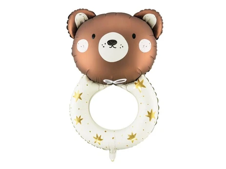 PartyDeco Foil balloon Teddy rattle, 61x88 cm, mix