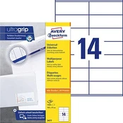 Avery Zweckform universalios etiketės, Balta 105x41mm 100 lapų (3477) kaina