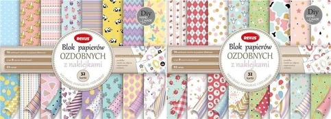 Dekoratyvinis popierius A4, 32 dizainai, "scrapbooking"