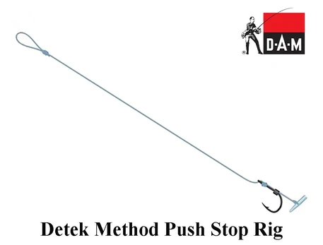 Kabliukai su pavadėliu DAM Detek Method Push Stop Rig 16