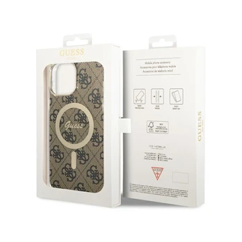 Dėklas Guess 4G MagSafe GUHMP13XH4STW iPhone 13 Pro Max Rudas