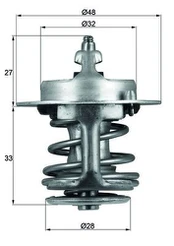 Termostatas, aušinimo skystis MAHLE TX6388