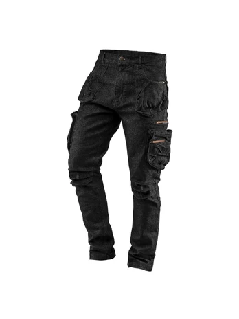 NEOTOOLS Neo Kelnės darbinis 5 kišenė DENIM, juoda, dydis L