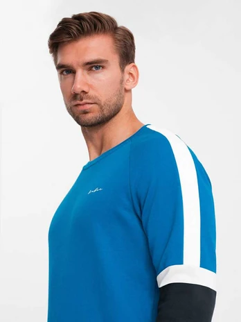 Blue men's sweatshirt mėlynas