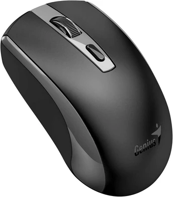 Pelė GENIUS ECO-8150 BlackGrey/ 1200 dpi/ wireless/ rechargeable/ Copilot/ 4-button/ juodas/pilkas