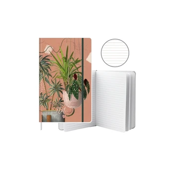 Lean Notebook Planner Lined Leaves Plants Eraser A5 80 Sheets