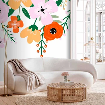 Artgeist Fototapetas - Colorful Bloom - First Variant