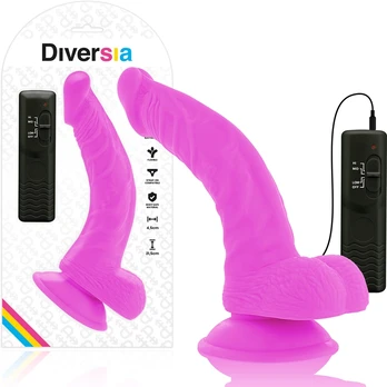 Dildo DIVERSIA FLEXIBLE VIBRING DILDO 21,5 cm