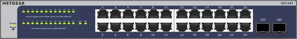 Šakotuvas Jungiklis NETGEAR GS724T-600EUS