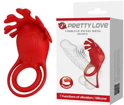 PRETTY LOVE - RUBEN VIBRATOR RING 7 VIBRATIONS SILICONE