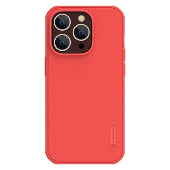 [Užsakomoji prekė] Dėklas iPhone 15 Plus - Nillkin Super Frosted Shield Pro - Raudonas