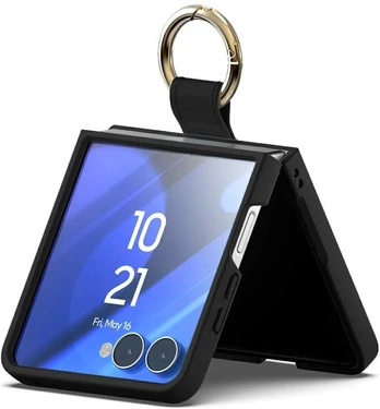 Dėklas Mercury Gold Ring do Samsung Galaxy Z Flip7 juoda