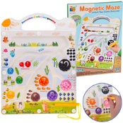 Magnetic puzzle board maze learning colors counting ZA5741 kaina