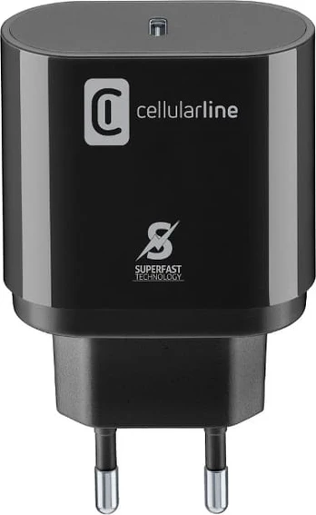 Įkroviklis CELLULARLINE Samsung 25W, USB-C Super Fast, juodas