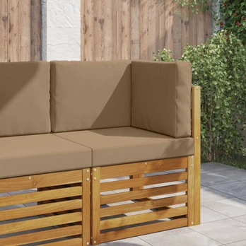 Lauko sofa pagalvėlė 3 pcs Taupe Poliesteris