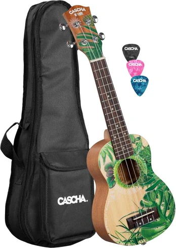 Soprano ukulelė Cascha Art Leafy HH 2602