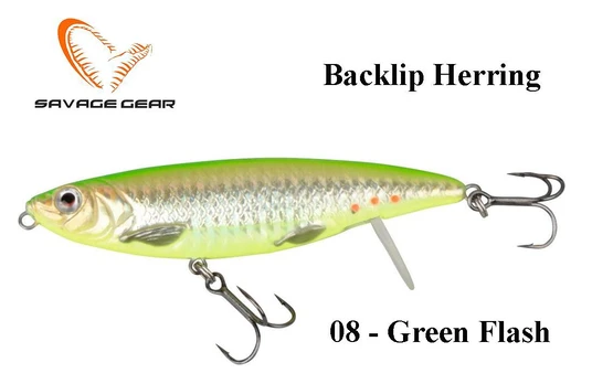 Vobleris Savage Gear 3D Backlip Herring Green Flash 13.5 cm