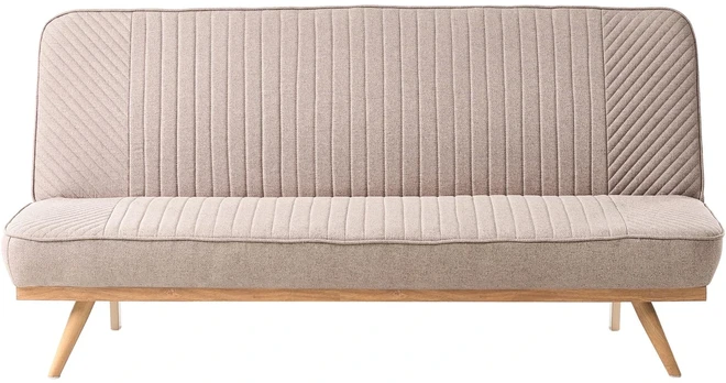 Beliani Dvivietė sofa lova KALFAFEL, šviesiai ruda