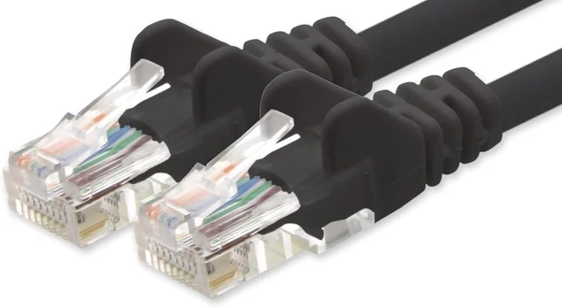 1Attackde Cat6 tinklo kabelis 1000 Mbit/s, 100m, juodas
