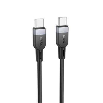 Hoco X109 Energy 60W silicone charging data cable C to C(L 2M) Black