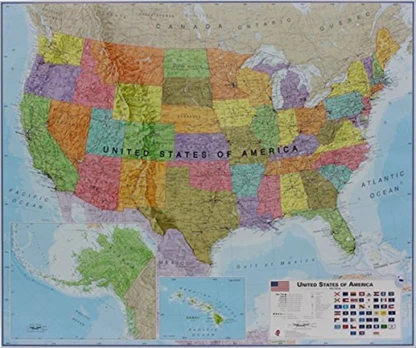 USA political laminated