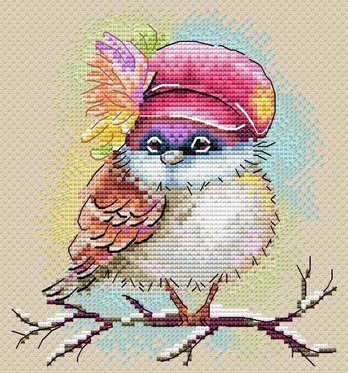 Cross stitch kit "Stylish sparrow" SM-732