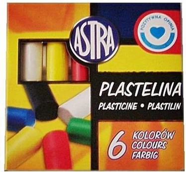Apvalus plastilinas vaikams 6 spalvos