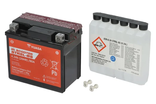 Akumuliatorius YUASA STR5L-BS CP YUASA 12V 4Ah 80A D+
