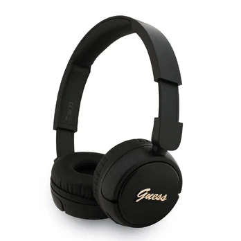Guess Metal Logo Script Over-Ear Headphones - Juodas