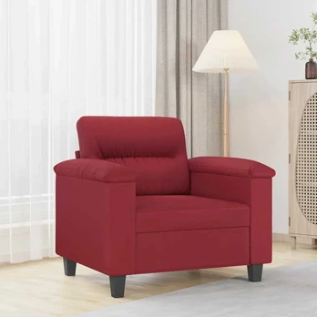 Sofa Krėslas, raudonojo vyno spalvos, 60cm, dirbtinė oda
