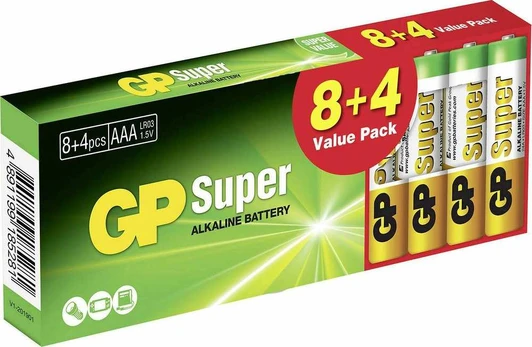 GP Bateria Super AAA / R03 12 vnt.