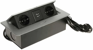 BALDŲ MAITINIMO JUOSTA FPS-2S2U/CABLE (2 LIZDAI + 2 USB) kaina