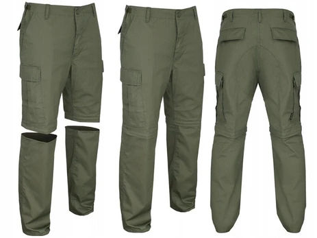 Treko kelnės Mil-Tec Zipp Off, Olive