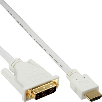 Kabelis InLine HDMI - DVI- D 5m balta (17665U)