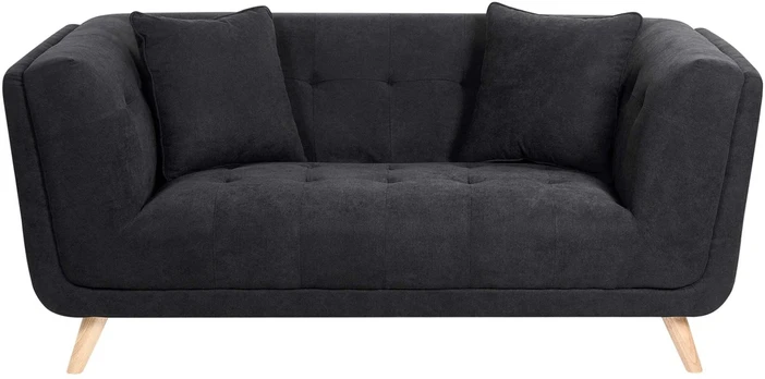 Beliani Dvivietė sofa HABO juoda