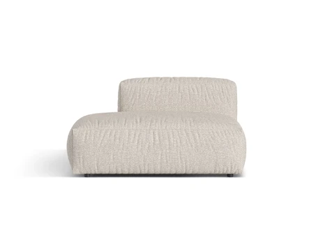 Boucle Left Sofa, "Martina", 2 Seats, 133x106x75, Beige