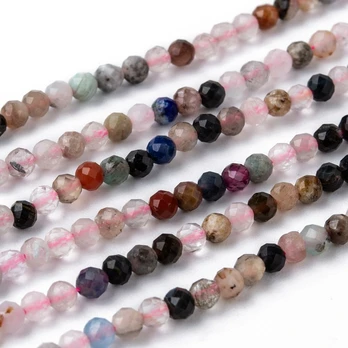 Natūralūs akmenukai 3x2 mm. 1 gija