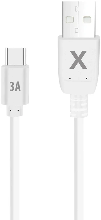 Telforceone Maxlife cable USB - USB-C 1,5 m 3A baltas