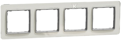 Schneider Electric Sedna Elements, 4 dalių rėmas, baltas stiklas