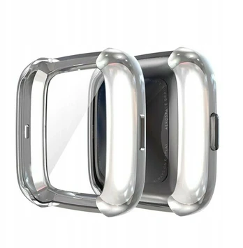 Silikoninis dėklas Fitbit Versa 2, sidabrinis