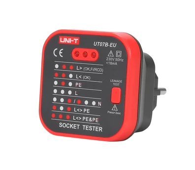 Lizdo testeris 230V RCD, UNI-T UT07B-EU