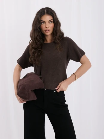 Italy Moda Sweter-IT-SW-2204.36-ciemny ruda