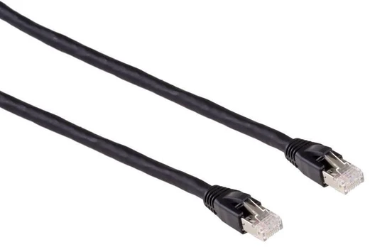 Mercodan PRO HDbaseT 10,0m, KAT7 S/FTP Patchkabel, sort, LSZH