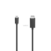 Cable Hama USB-C - DisplayPort™, 4K, black, 1,5m kaina